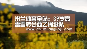 米兰体育全站:39岁高雷雷转会西乙保级队 西媒:为了商业开发(图1) 米兰体育app网址